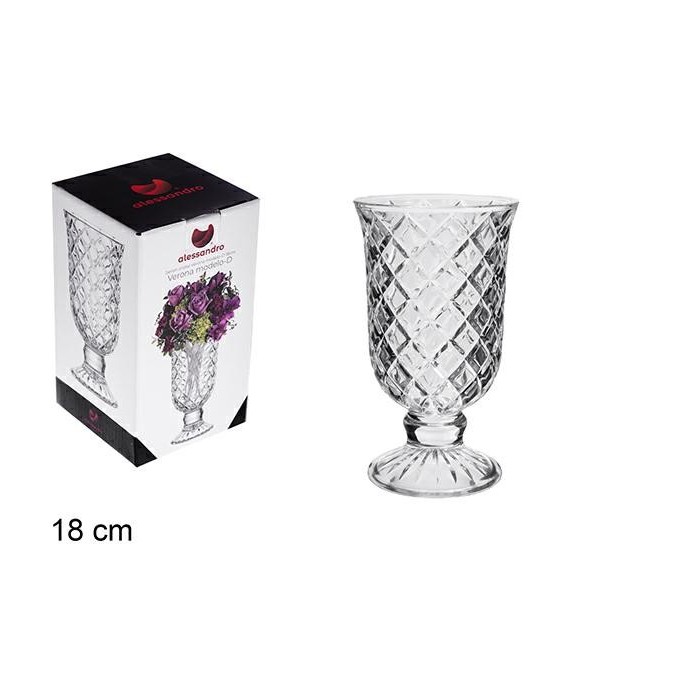 VASO IN VETRO VERONA MODELLO D 18 CM